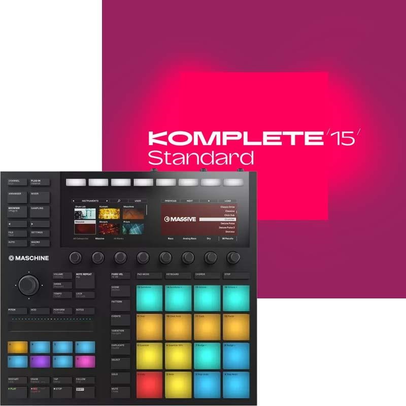 Native Instruments MASCHINE MK3 + Komplete 15 Standard Upgrade for KSelect  【数量限定セット】(マシーン)(コンプリート)(ネイティブインストルメンツ)