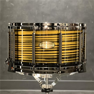 Masterworks Snare Drum 14x8 Free Floating -Gold Swirl on Black Carbon【イケベ楽器店創業50周年記念モデル】