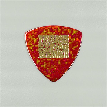 Freedom Custom Guitar Research Pick SP-PK-17 [Celluloid/トライアングル/スパンコールレッド/0.75mm/金ロゴ]
