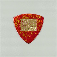 Pick SP-PK-17 [Celluloid/トライアングル/スパンコールレッド/0.75mm/金ロゴ]