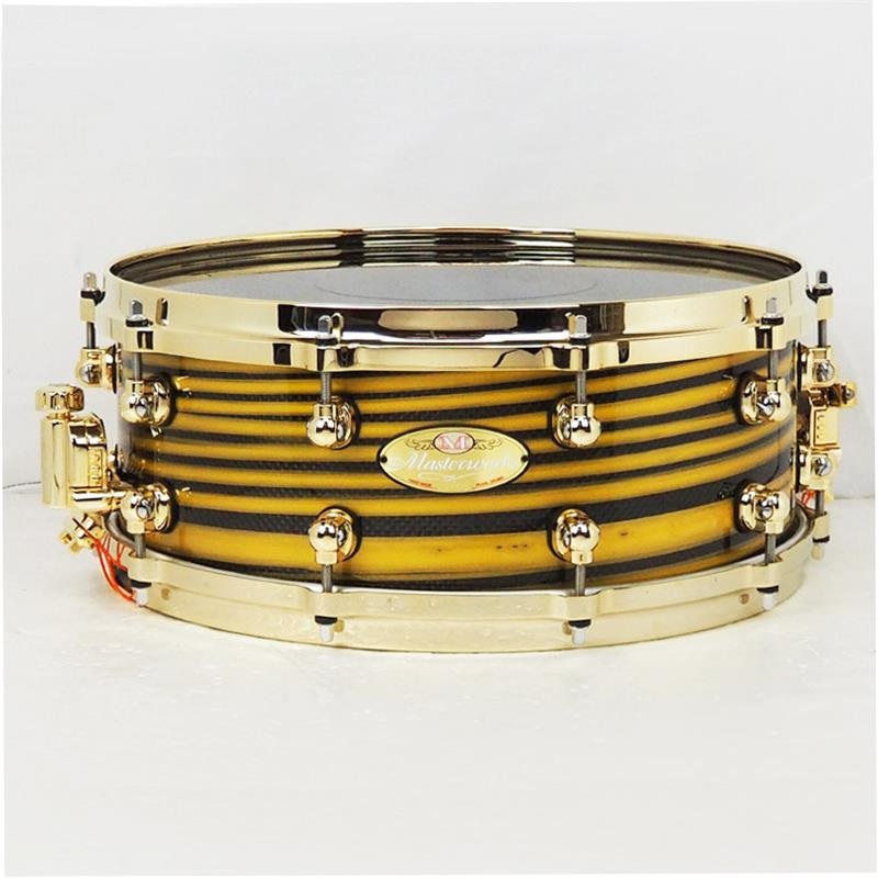 Masterworks Snare Drum 14x5.5 -Gold Swirl on Black Carbon-【イケベ楽器店創業50周年記念モデル】の商品画像
