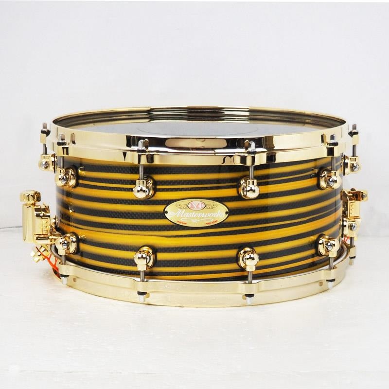 Masterworks Snare Drum 14x6.5 -Gold Swirl on Black Carbon-【イケベ楽器店創業50周年記念モデル】の商品画像