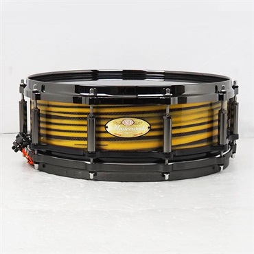 Masterworks Snare Drum 14x5 Free Floating -Gold Swirl on Black Carbon-【イケベ楽器店創業50周年記念モデル】