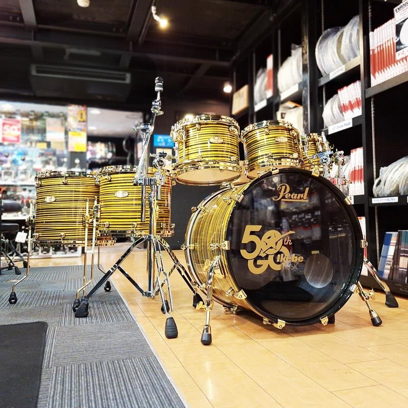 Masterworks 6pc Drum Kit -Gold Swirl on Black Carbon【イケベ楽器店創業50周年記念モデル】の商品画像