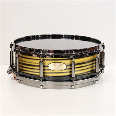 Pearl Masterworks Snare Drum 14x5 Free Floating - Gold Swirl on Black Carbon【イケベ楽器店創業50周年記念モデル】