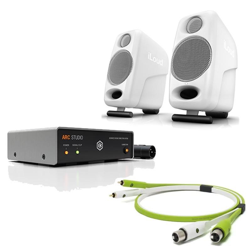 IK Multimedia iLoud Micro Monitor+ARC Studio 2.0mケーブルセット (ホワイト)(アイケーマルチメディア)(モニタースピーカー)(スタンドアローン音響補正ハードウェア・プロセッサー)