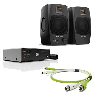 ADAM D3V+ARC Studio 2.0mケーブルセット (ブラック)(IK Multimedia)(アイケーマルチメディア)(アダム)(モニタースピーカー)(スタンドアローン音響補正ハードウェア・プロセッサー)