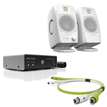 注文製作 ADAM AUDIO D3V 対応 スピーカーケーブル ADAM D3V+ARC Studio 1.0mケーブルセット (ブラック)(IK