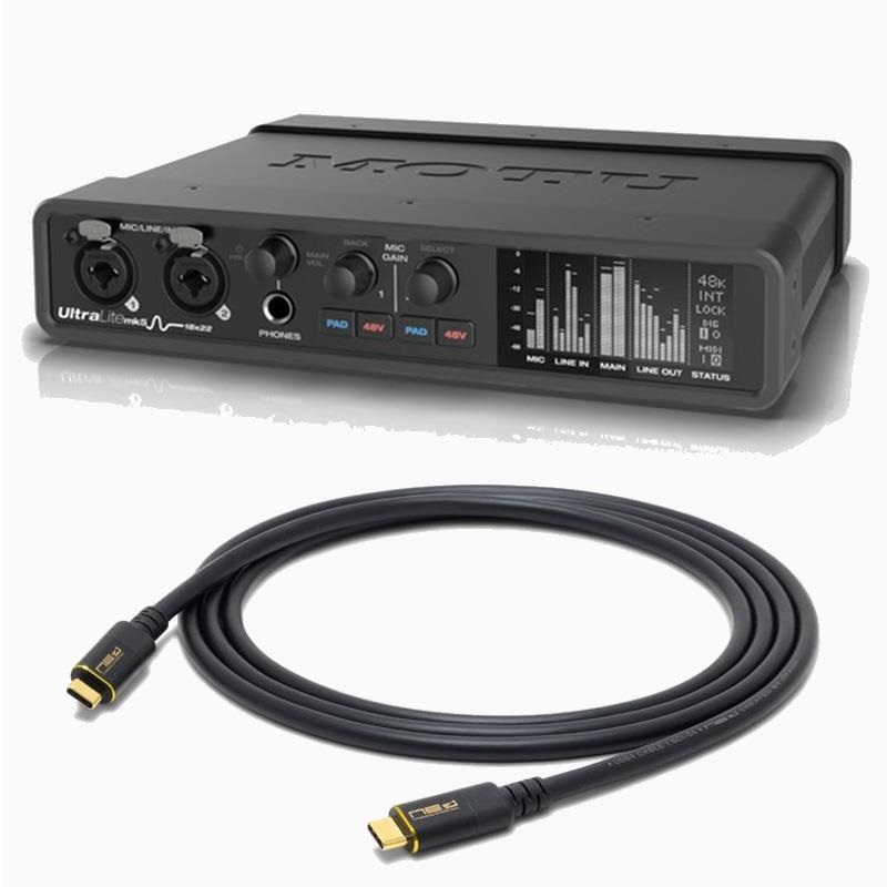 MOTU UltraLite mk5 + Oyaide SCI-04 セット(モツ)(USB-Cオーディオ 