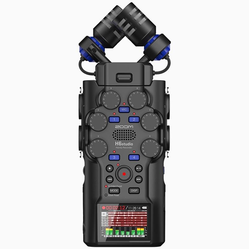 【値下げ交渉可】ZOOMハンディレコーダーH6／マイク3種類・専用ケース付き ズーム、ハンディレコーダー H6 のブラック・エディションH6/BLK