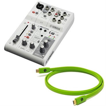 【スマホで配信する方向け】AG03MK2 / USB-Cハブ / ケーブルセット YAMAHA AG03MK2 B + OYAIDE製高品質USBケーブルセット (ヤマハ