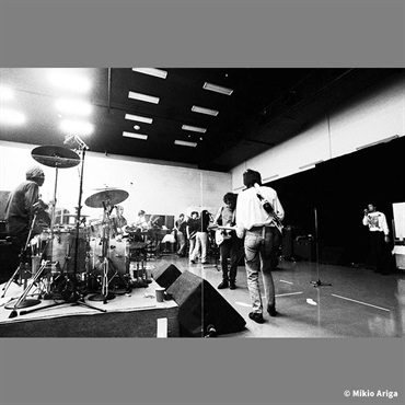 Ikebe Original No. 05 Tokyo Japan 1990 Rehearsal ｽﾄｰﾝｽﾞ来日35周年有賀幹夫写真展額装