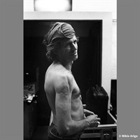 No. 07 Tokyo Japan 1990 Rehearsal ｽﾄｰﾝｽﾞ来日35周年有賀幹夫写真展額装