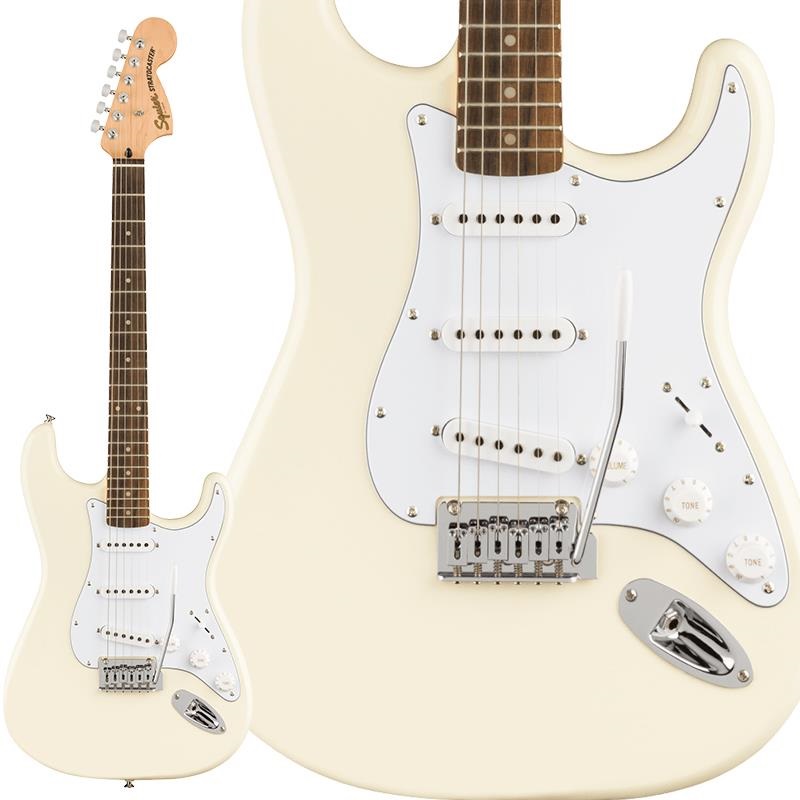 Squier by Fender FSR Affinity Series Stratocaster White Pickguard (Olympic White / Laurel Fingerboard)