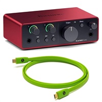 Scarlett Solo gen4 + OYAIDE製高品質USBケーブルセット(Type C to C 1.0m)(2in2out・USB-C オーディオインターフェイス)(フォーカスライト)(オヤイデ)