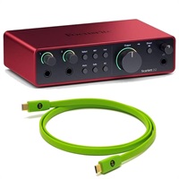 Scarlett 2i2 gen4 + OYAIDE製高品質USBケーブルセット(Type C to C 1.0m)(2in2out・USB-C オーディオインターフェイス)(フォーカスライト)(オヤイデ)