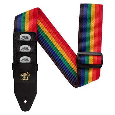 ERNIE BALL POLYPRO PICKHOLDER STRAP RAINBOW #4188