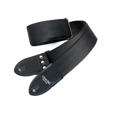 Couch Guitar Strap All Plain Black Vegan