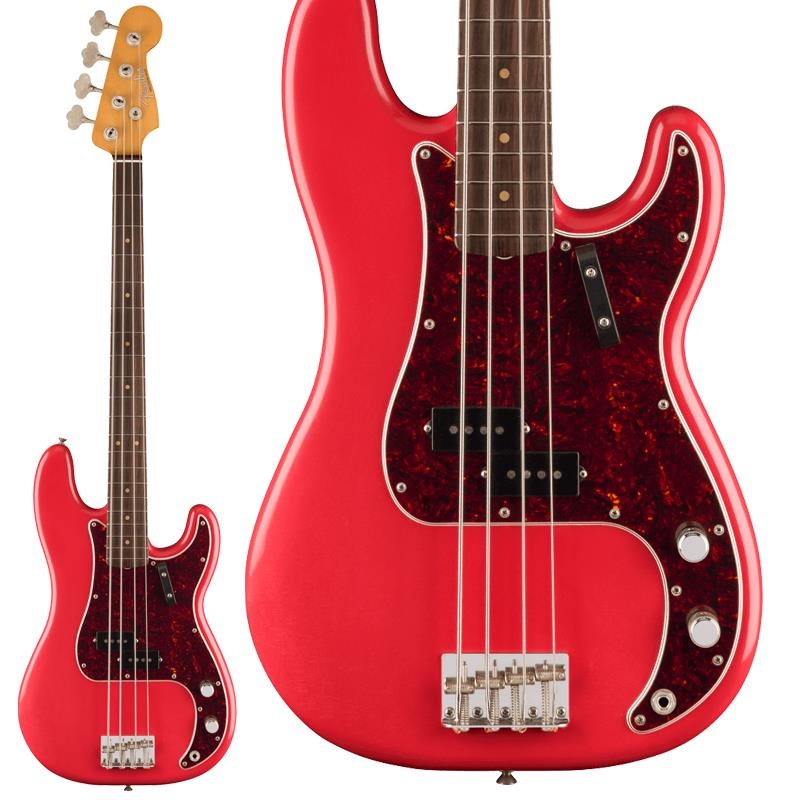 Fender MEX Limited Edition Limited Edition Vintera II Road Worn '60s Precision Bass (Fiesta Red / Rosewood)