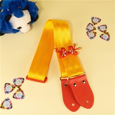 tsundrum_chan バタフライチャイナボタンギターストラップ