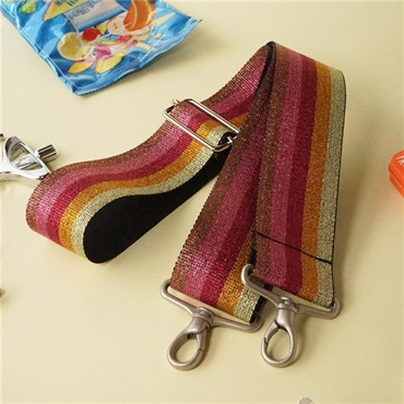 tsundrum_chan ラメレインボーショルダーストラップ for ペダルケース　ピンク