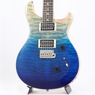 PRS SE Custom 24 Quilt Blue Fade 美品 PRS SE Custom 24-08 Quilt Electric Guitar 113132 - Lake Blue