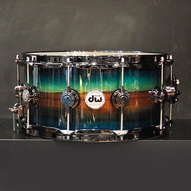 dw 【受注生産品/納期約6か月、ご注文受付中！】Collector's SonicPly Snare Drum 14x6.5 [Natural to Quick Royal Blue Burst over Horizontal Padauk]