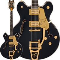 Falcon Center Block LTD with String-Thru Bigsby and Gold Hardware（Midnight Sapphire/Ebony)