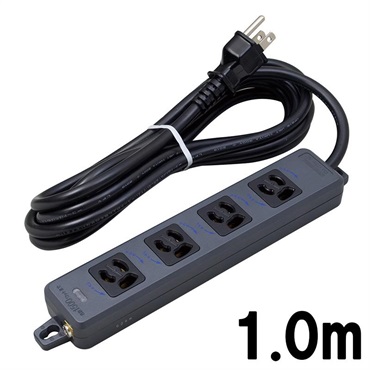 明工社 MR7904TJ1BB (1.0m)(メイコウシャ)(電源タップ)(抜け止め接地タップ)(4コ口)