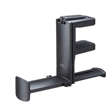 PDA-STN73BK (ブラック)(サンワサプライ)(ヘッドホンフック)(ヘッドホンハンガー)(回転式)(2台掛け)