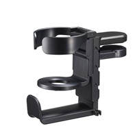 PDA-STN71BK (ブラック)(サンワサプライ)(ヘッドホンフック)(ヘッドホンハンガー)(回転式)(ドリンクホルダー付き)