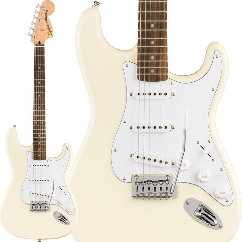 Squier by Fender FSR Affinity Series Stratocaster White Pickguard (Olympic White/Laurel)