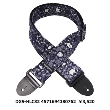 Daiking Corporation ダイキングギターストラップ　麻の葉猫柄青