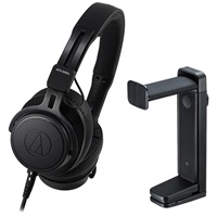 ATH-M60xa+サンワサプライ PDA-STN25BK ヘッドフォンハンガーセット (オーディオテクニカ)(密閉型)(モニターヘッドホン)(サンワサプライ)(ヘッドホンスタンド)