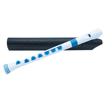 NUVO ヌーボ / N320RDWBL プラスチック製 シリコンキー付リコーダー Recorder+ (White/Blue)