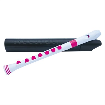 NUVO ヌーボ / N320RDWPK プラスチック製 シリコンキー付リコーダー Recorder+ (White/Pink)