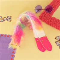 モフモフギターストラップ　ミックス