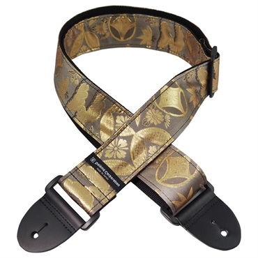 Daiking Corporation 西陣織りギターストラップ DGS-NSHG60 金欄七宝花柄金