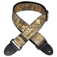 西陣織りギターストラップ DGS-NSHG60 金欄七宝花柄金