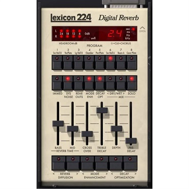 Universal Audio 【UAD TOP 50 Sale！】Lexicon 224 Digital Reverb (ユニバーサルオーディオ)(UADプラグイン)(オンライン納品)(2時間以内に納品)