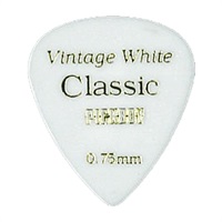 GP-03/075 ビンテージ クラシックピック ホワイト ティアドロップ (0.75mm)