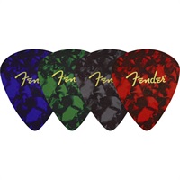 Fender Pick Shape Logo Coasters， 4-Pack， Multi-Color [#9106109000]