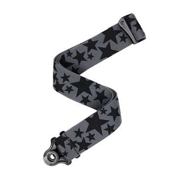 D’Addario Auto Lock Guitar Strap［50BAL14/Skater - Stars， BK/GY］