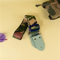 カモフラシートベルトギターストラップ　グリーン