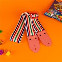 カラフルストライプギターストラップ ピンク