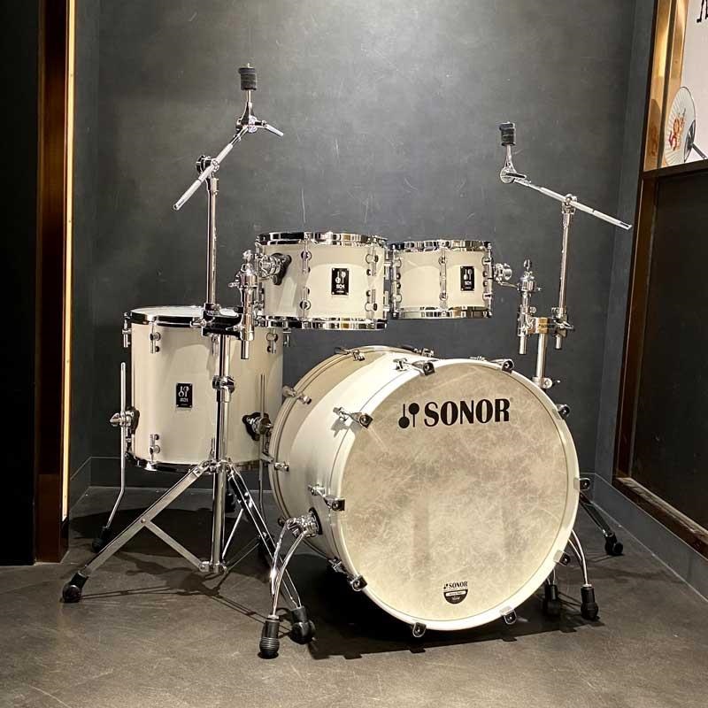 SONOR 【SONOR Winterキャンペーン対象品】（～2026/1/31）SQ1 Series 4pc Drum kit -Satin Pure White-[BD22，TT10，TT12，FT16]