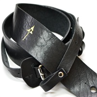 LOOP END LEATHER STRAP Black