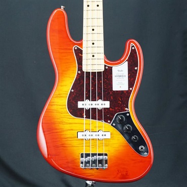 Fender Made in Japan USED 中古 2024 Collection Hybrid II Jazz Bass Flame Maple Top (Sunset Orange Transparent)
