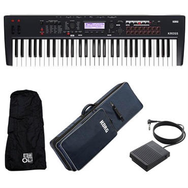 KORG KROSS2 6-DB (Dark Blue)【台数限定特価！背負える専用ソフトケース＆純正フットスイッチ付き】 レインカバー付き コルグ  ※配送事項要ご確認