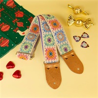 かぎ編みギターストラップ パステル